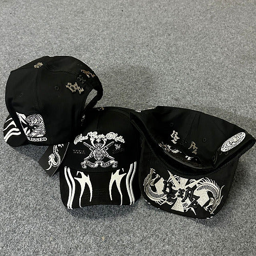 Gorra Dandy Tribal Calavera Blanco Negro
