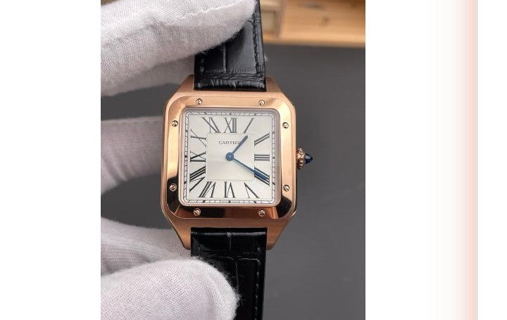 Reloj Cartier Santos Dumont Oro rosa Esfera blanca (33,9 mm)
