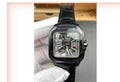 Reloj Cartier Santos Perforado Negro Carbono (39,8 mm)