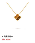 Collar trébol Oro Amarillo #9