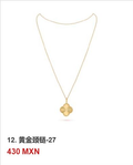 Collar trébol Oro Amarillo #12