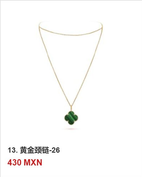 Collar trébol Oro Amarillo #13