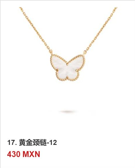 Collar trébol Oro Amarillo #17