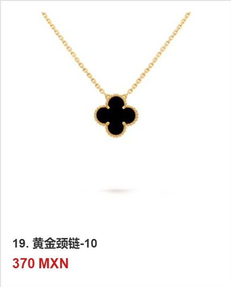 Collar trébol Oro Amarillo #19
