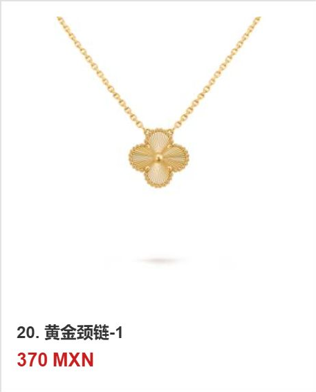 Collar trébol Oro Amarillo #20
