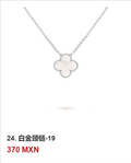 Collar trébol Oro Blanco / Platino #24