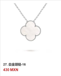 Collar trébol Oro Blanco / Platino #27