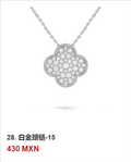 Collar trébol Oro Blanco / Platino #28