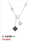 Collar trébol Oro Blanco / Platino #32