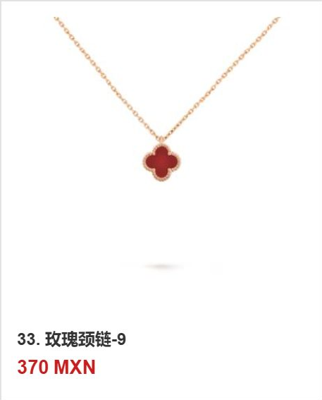 Collar trébol Oro Rosa #33