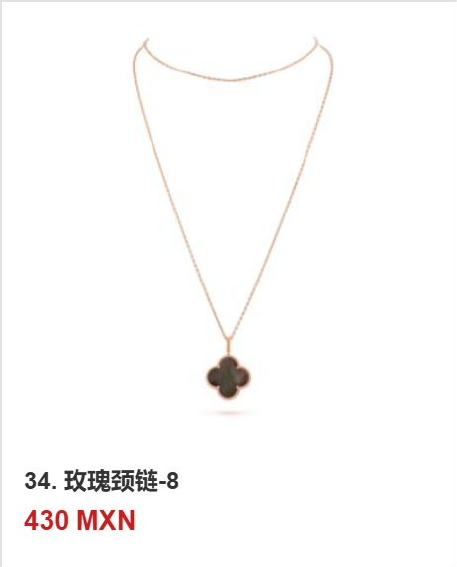 Collar trébol Oro Rosa #34