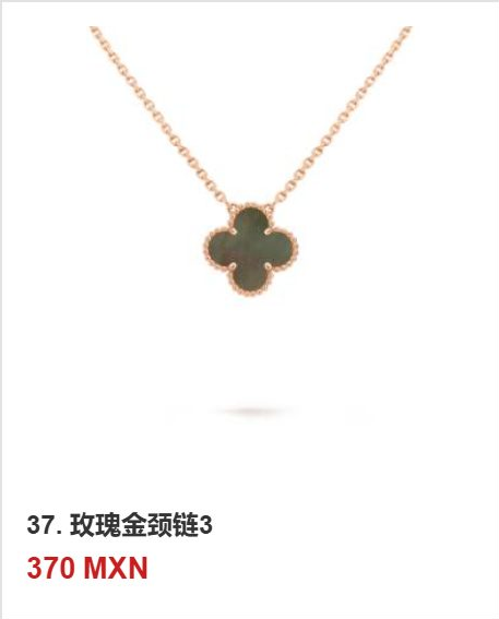 Collar trébol Oro Rosa #37