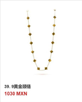 Collar trébol Oro Amarillo #39