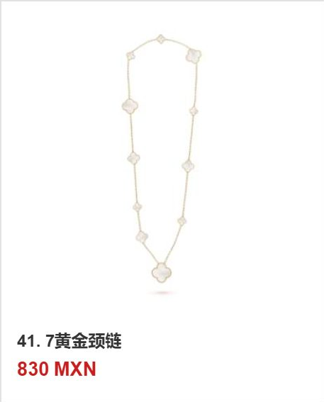 Collar trébol Oro Amarillo #41