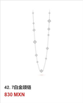 Collar trébol Oro Blanco / Platino #42