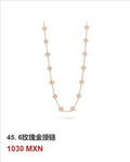 Collar trébol Oro Rosa #45