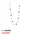 Collar trébol Oro Blanco / Platino #47
