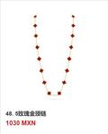 Collar trébol Oro Rosa #48