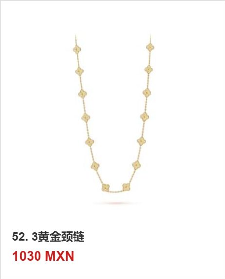 Collar trébol Oro Amarillo #52