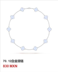 Collar trébol Oro Blanco / Platino #70