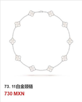 Collar trébol Oro Blanco / Platino #73
