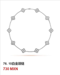 Collar trébol Oro Blanco / Platino #76