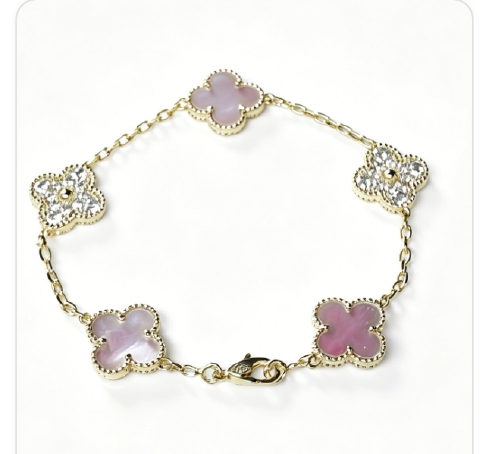 Pulsera trébol Oro Amarillo 1