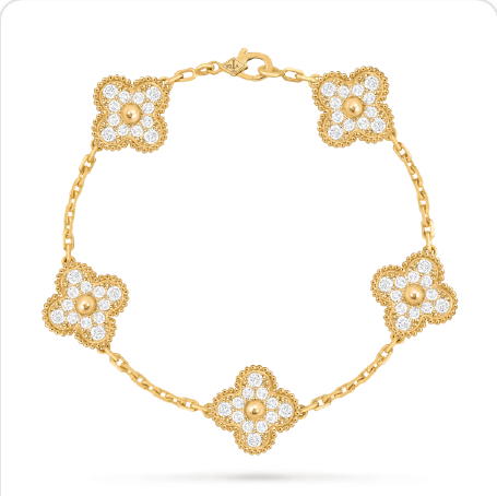 Pulsera trébol Oro Amarillo 10