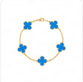 Pulsera trébol Oro Amarillo 17