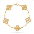 Pulsera trébol Oro Amarillo 7