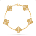 Pulsera trébol Oro Amarillo 8