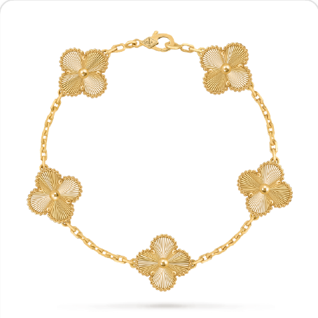 Pulsera trébol Oro Amarillo 8