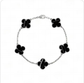 Pulsera trébol Oro Blanco (línea)