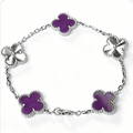 Pulsera trébol Oro Blanco / Platino 1