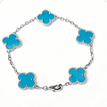 Pulsera trébol Oro Blanco / Platino 3