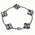 Pulsera trébol Oro Negro