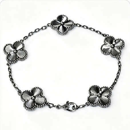Pulsera trébol Oro Negro