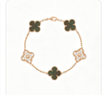 Pulsera trébol Oro Rosa 10
