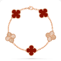 Pulsera trébol Oro Rosa 2