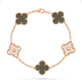 Pulsera trébol Oro Rosa 3