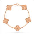 Pulsera trébol Oro Rosa 4