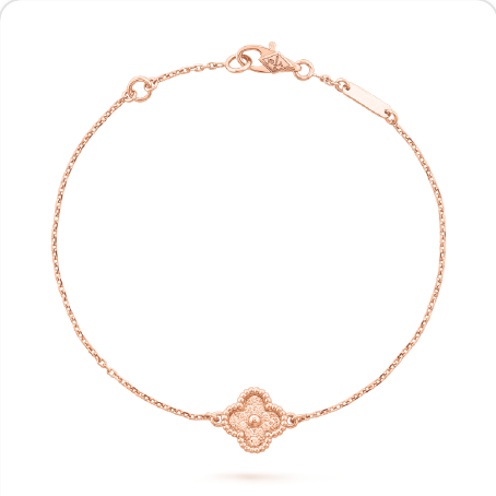 Pulsera trébol Oro Rosa 6