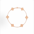 Pulsera trébol Oro Rosa 7