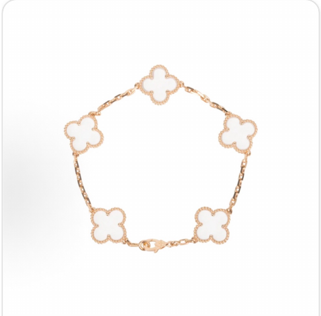 Pulsera trébol Oro Rosa 8